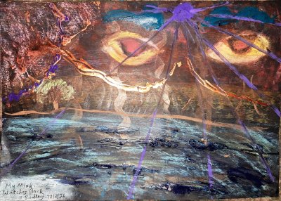 Abstract painting: My Mind Watches Back